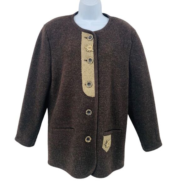 Petressa Sportive Tracht Vintage Wool Jacket Sz.44=14/XL - Picture 3 of 13